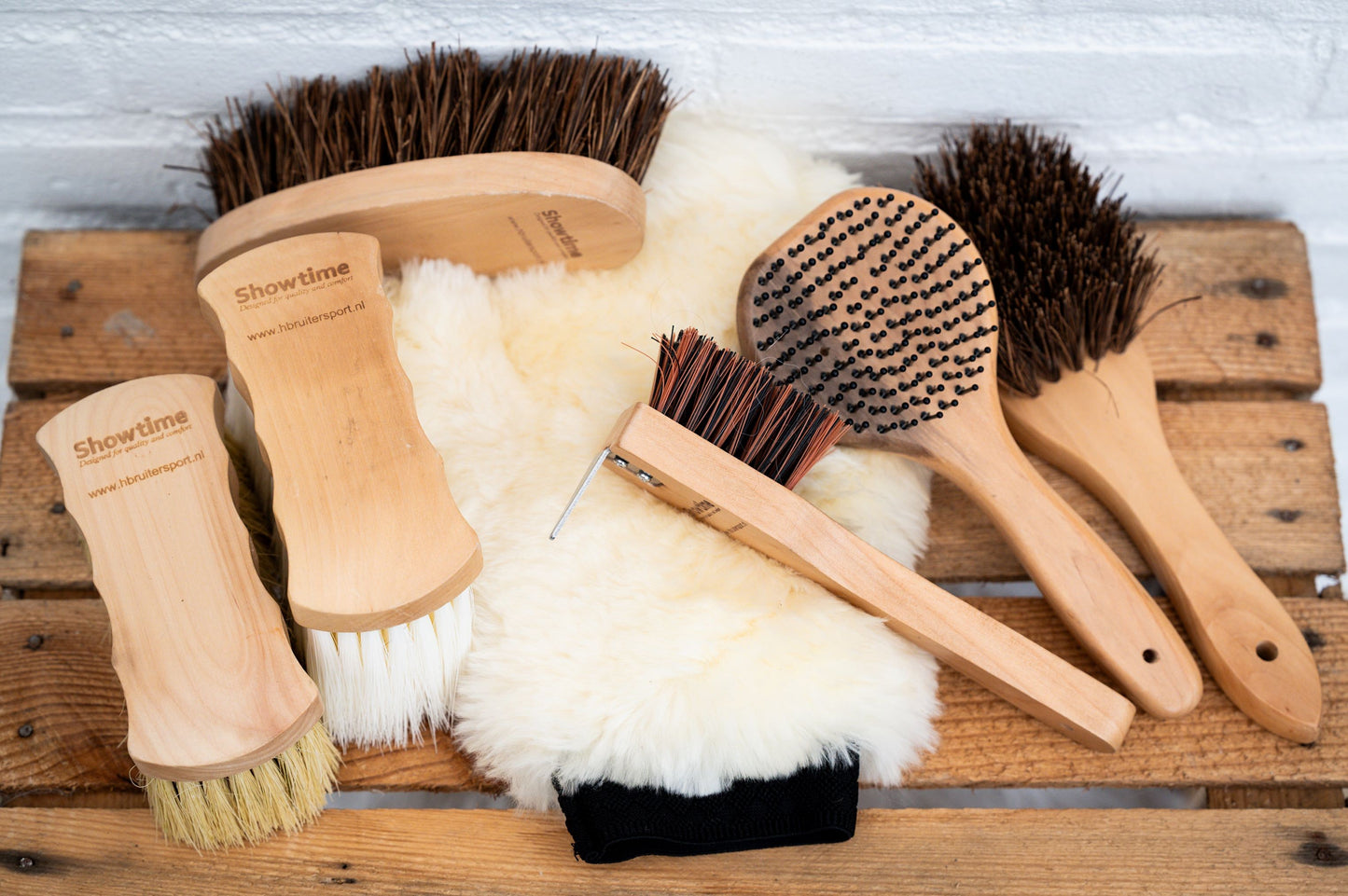 HB Showtime luxe houten borstel set